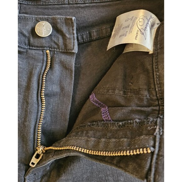 NYDJ Not Your Daughters Jeans Womens 6 Black Straight Denim 28 x 31 - Picture 3 of 14
